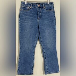 Talbots Crop Flare Jeans Sz 8 Mid Rise Stretch Cropped Bootcut